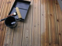 after sanding decking