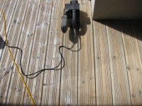 after sanding decking
